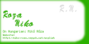 roza miko business card